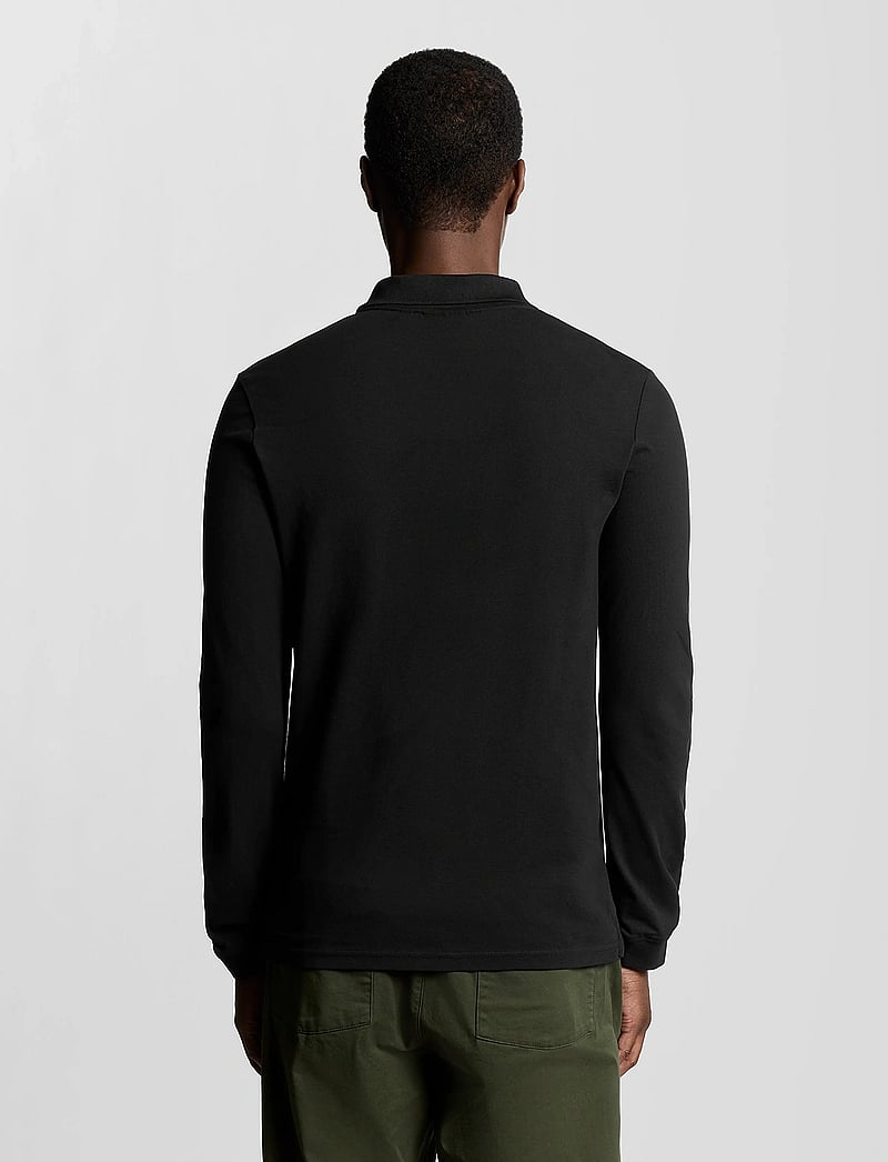 Lyle & Scott - LS Polo Shirt - långärmade pikéer - jet black - 3