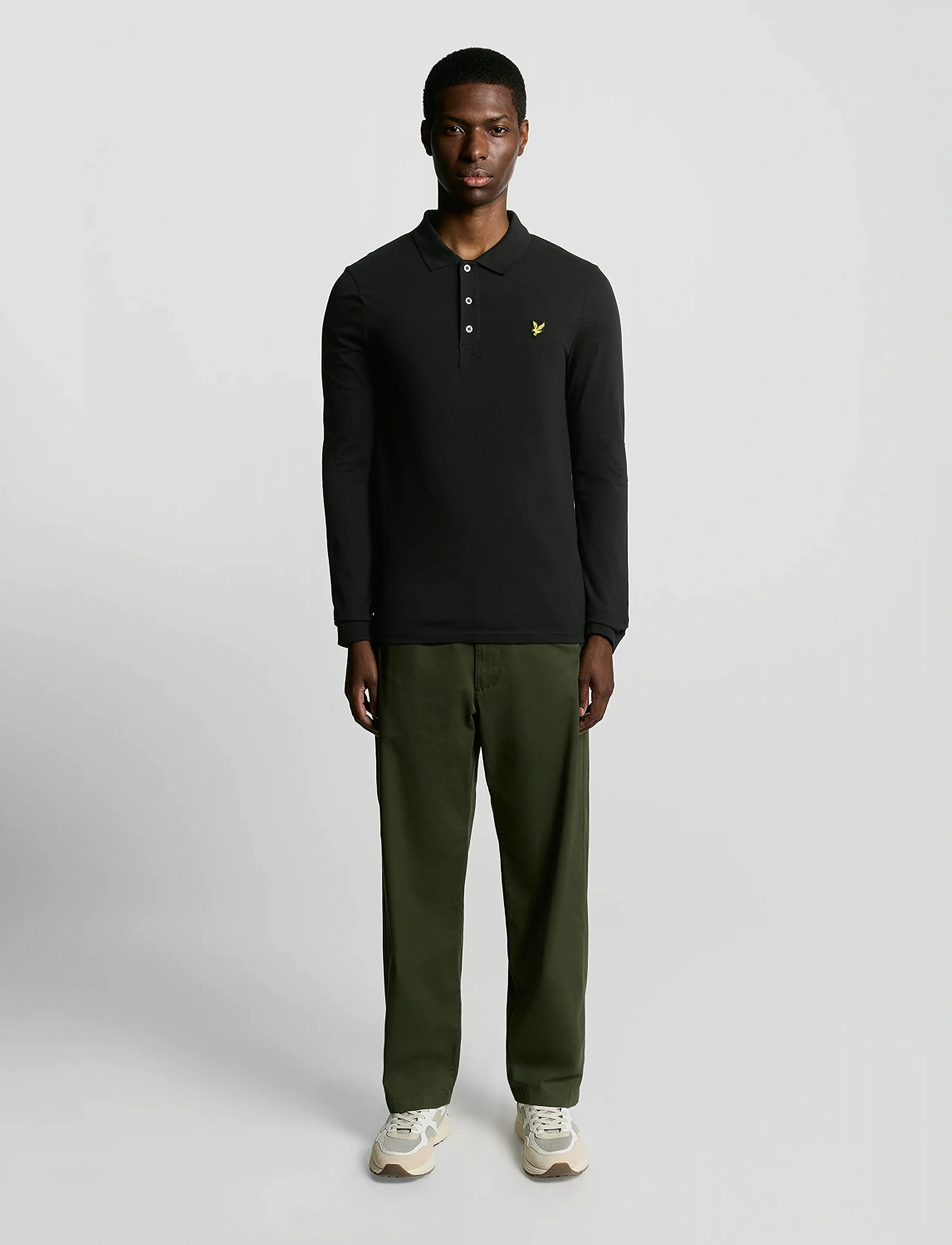 Lyle & Scott - LS Polo Shirt - langärmelig - jet black - 4