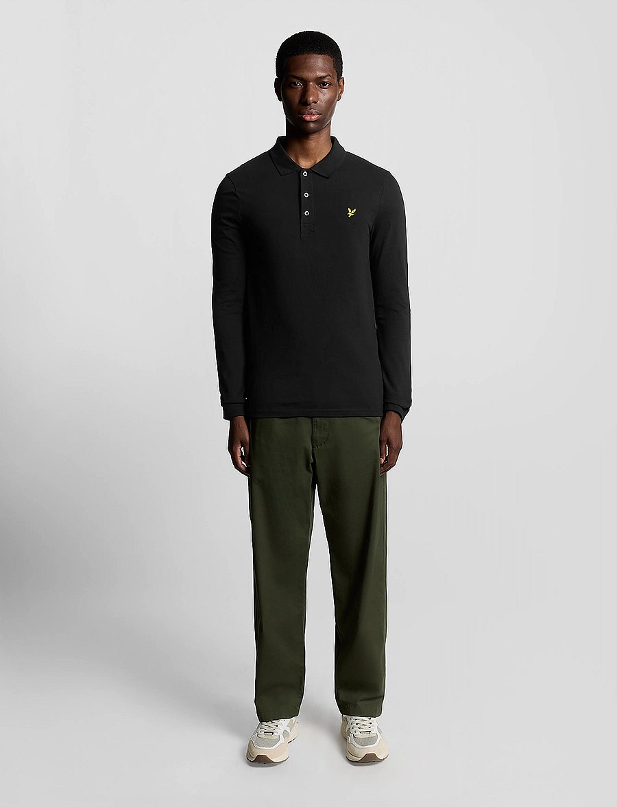 Lyle & Scott - LS Polo Shirt - pikkade varrukatega polod - jet black - 4