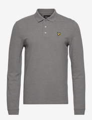 Lyle & Scott - LS Polo Shirt - long-sleeved polos - mid grey marl - 0