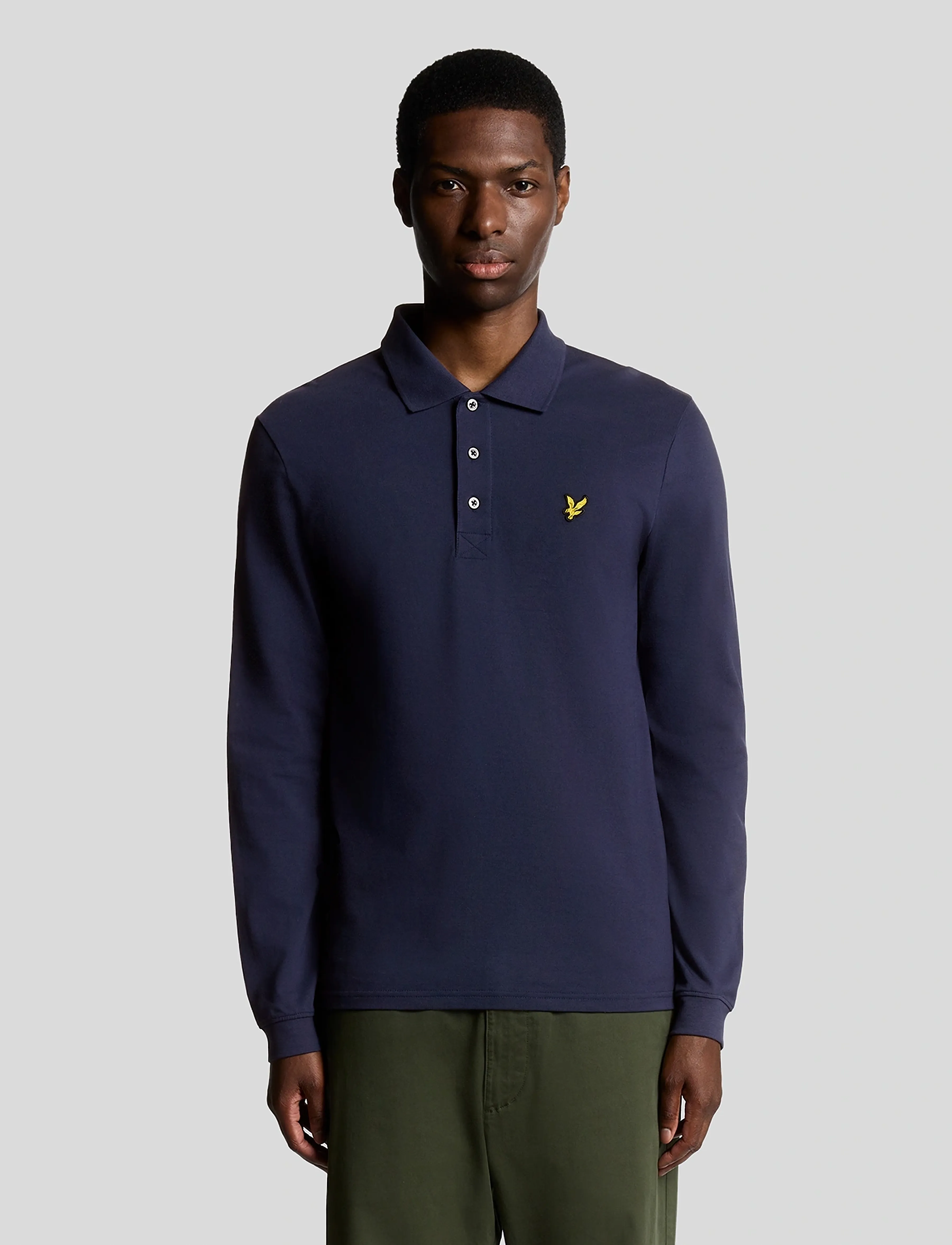 Lyle & Scott Ls Polo Shirt, XXL, Polos, Marineblau - Long-sleeved, Männerswear