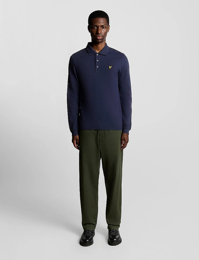 Lyle & Scott - LS Polo Shirt - langærmede poloer - z99 navy - 3