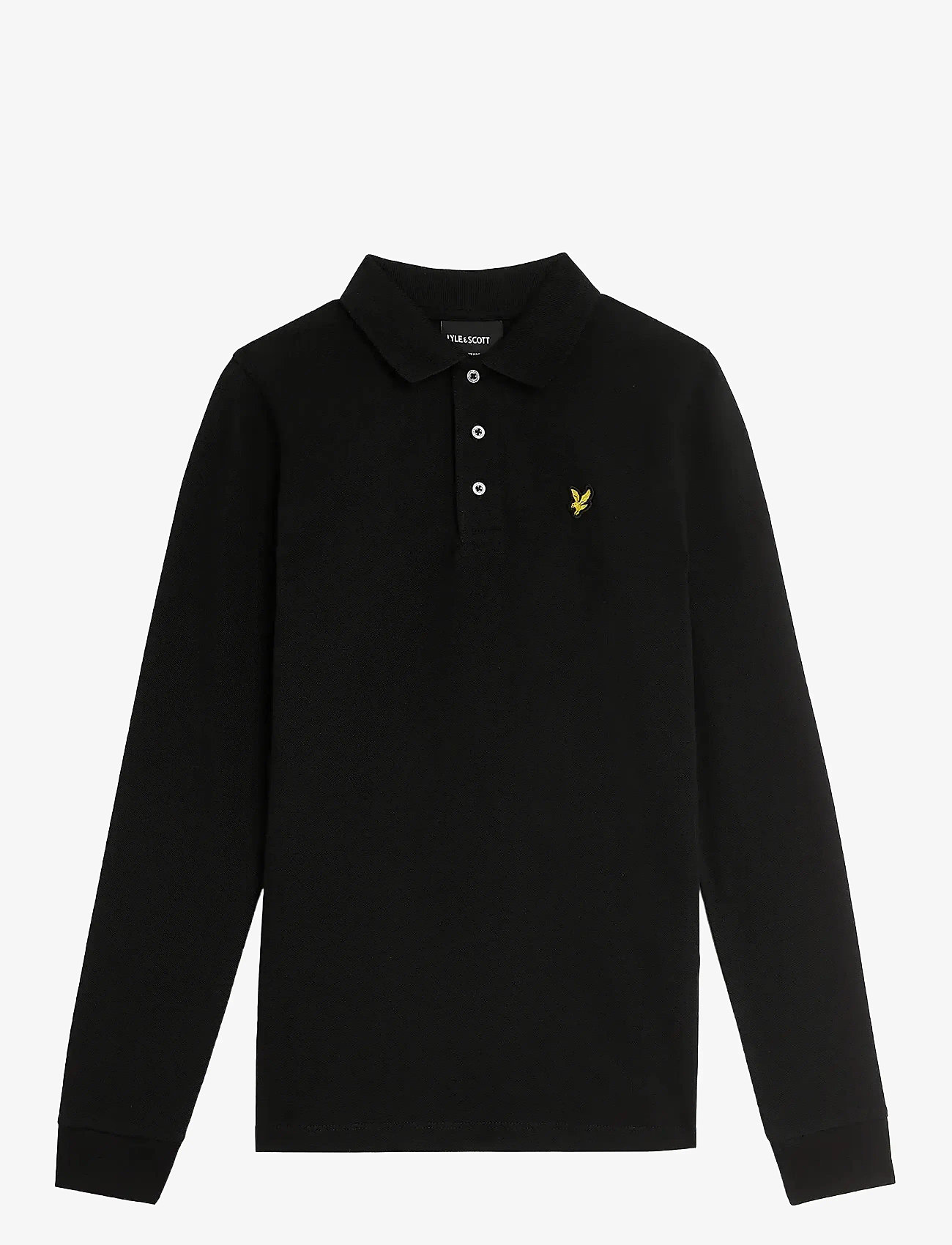 Lyle & Scott - LS Plain Polo Shirt - long-sleeved polos - z865 jet black - 0