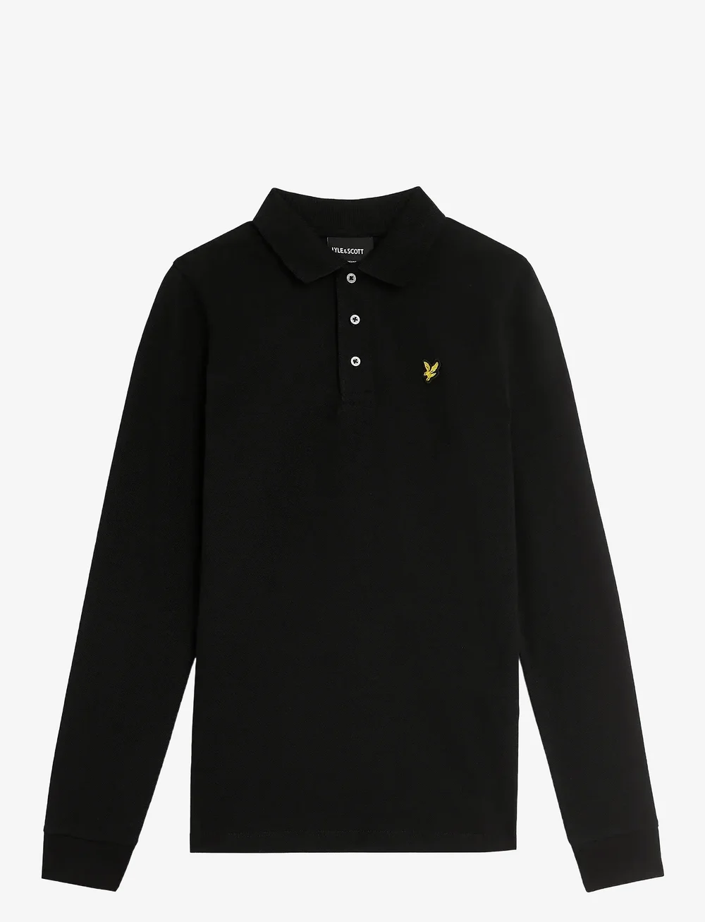 Lyle & Scott - LS Plain Polo Shirt - långärmade pikéer - z865 jet black - 0