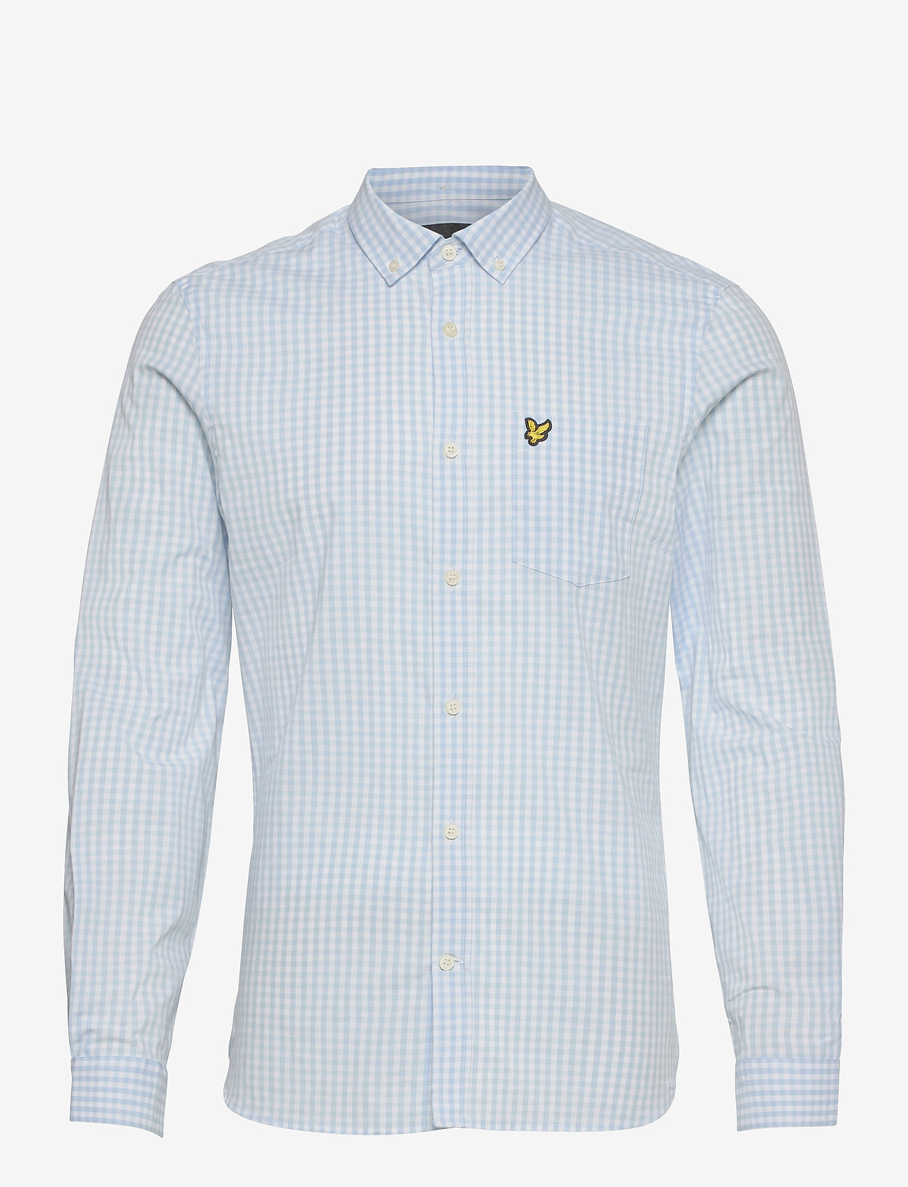Lyle & Scott - LS Slim Fit Gingham Shirt - deck blue/ white - 0