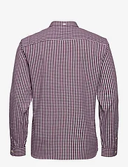 Lyle & Scott - LS Slim Fit Gingham Shirt - rutede skjorter - burgundy/white - 1