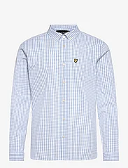 Lyle & Scott - LS Slim Fit Gingham Shirt - ternede skjorter - light blue/ white - 0
