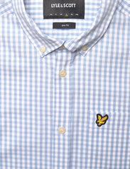 Lyle & Scott - LS Slim Fit Gingham Shirt - rutede skjorter - light blue/ white - 5