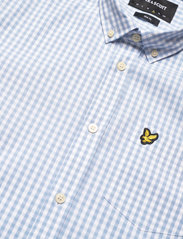 Lyle & Scott - LS Slim Fit Gingham Shirt - ternede skjorter - light blue/ white - 6