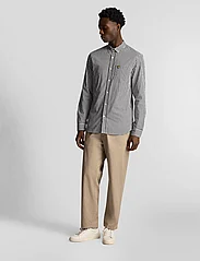 Lyle & Scott - LS Slim Fit Gingham Shirt - rutiga skjortor - navy/white - 4