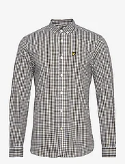 Lyle & Scott - LS Slim Fit Gingham Shirt - karierte hemden - w536 olive/ white - 0