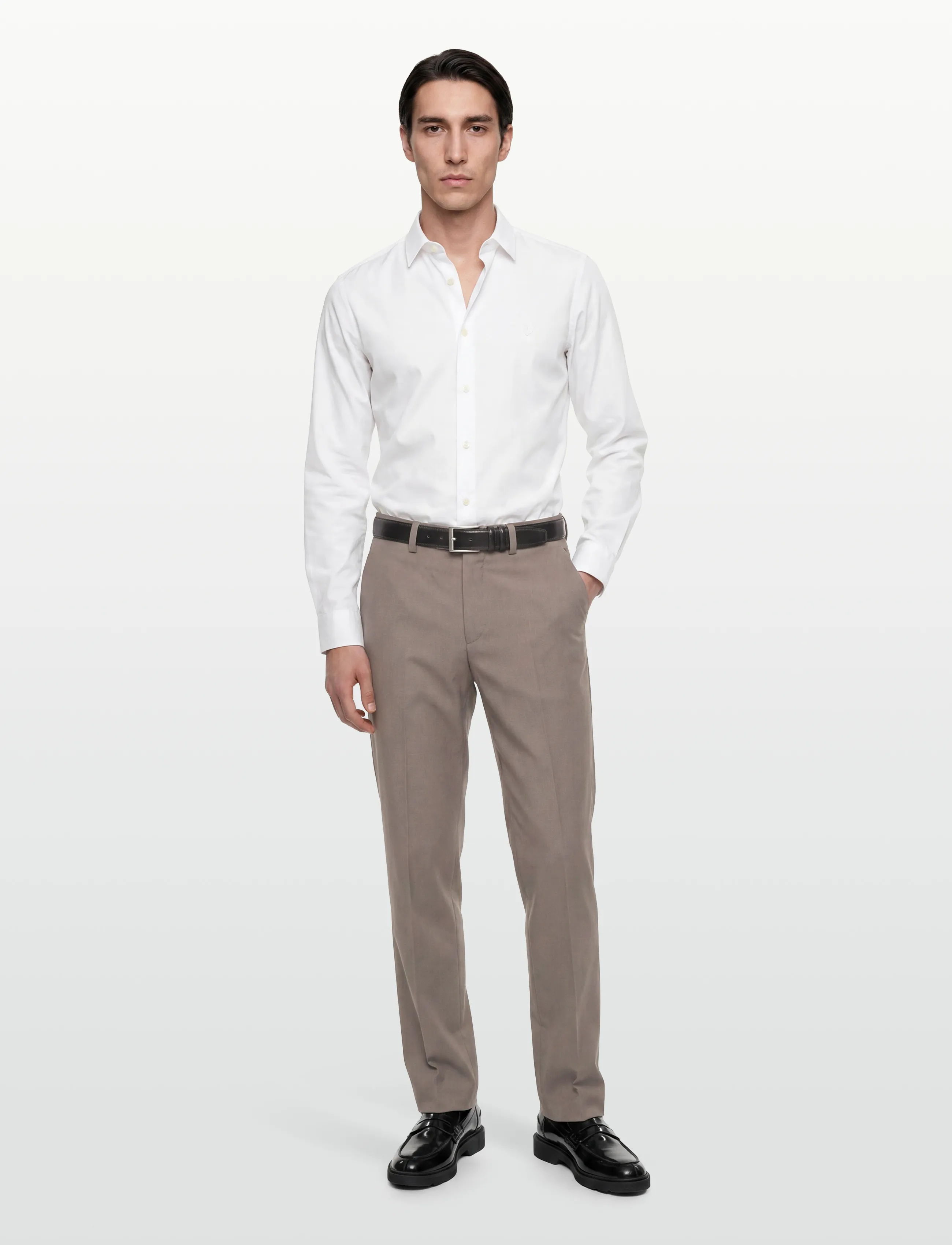 Lyle & Scott - LS Slim Fit Poplin Shirt - casual shirts - 626 white - 0