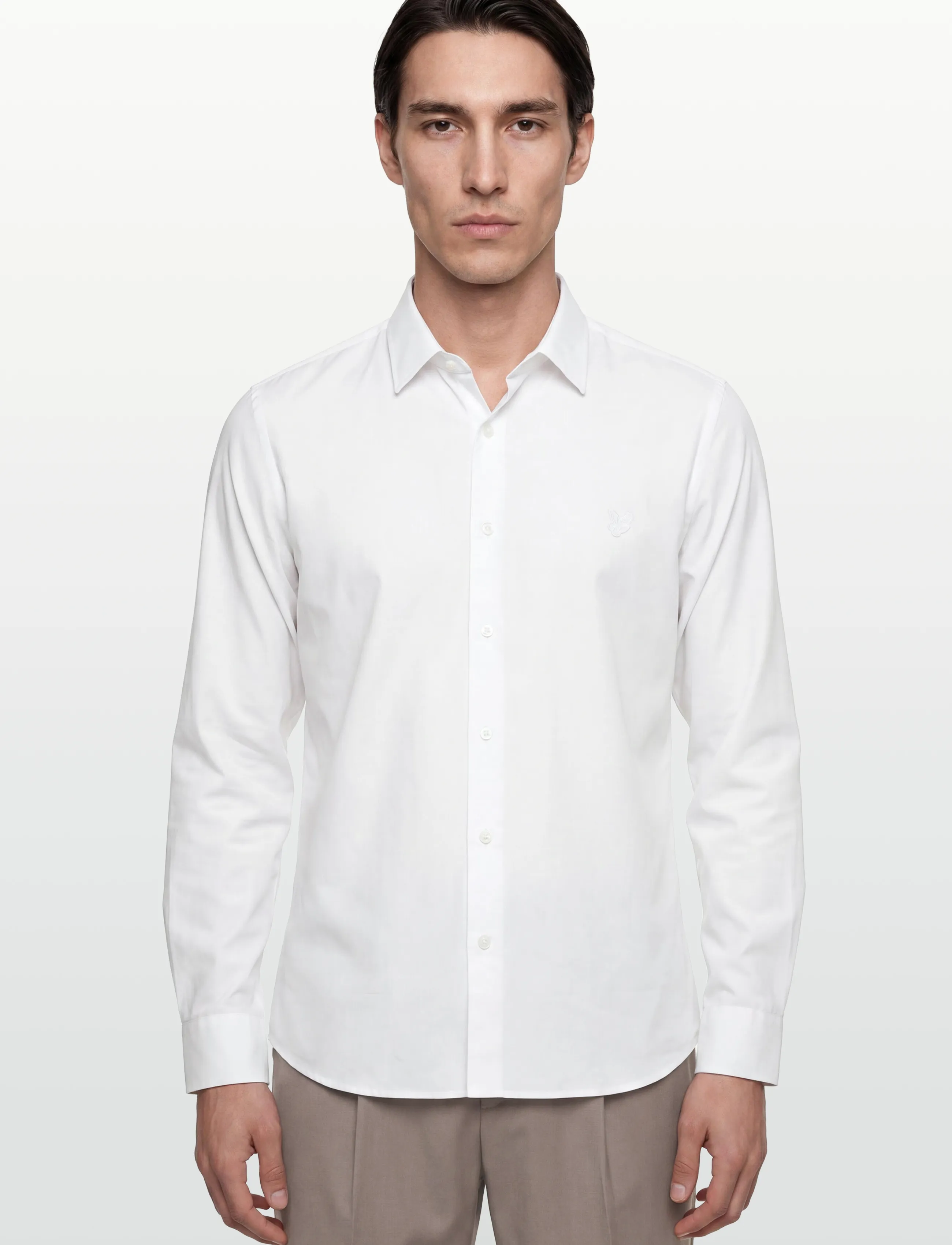 Lyle & Scott - LS Slim Fit Poplin Shirt - casual shirts - 626 white - 3
