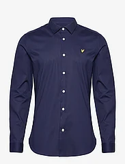 Lyle & Scott - LS Slim Fit Poplin Shirt - tavalised t-särgid - navy - 0