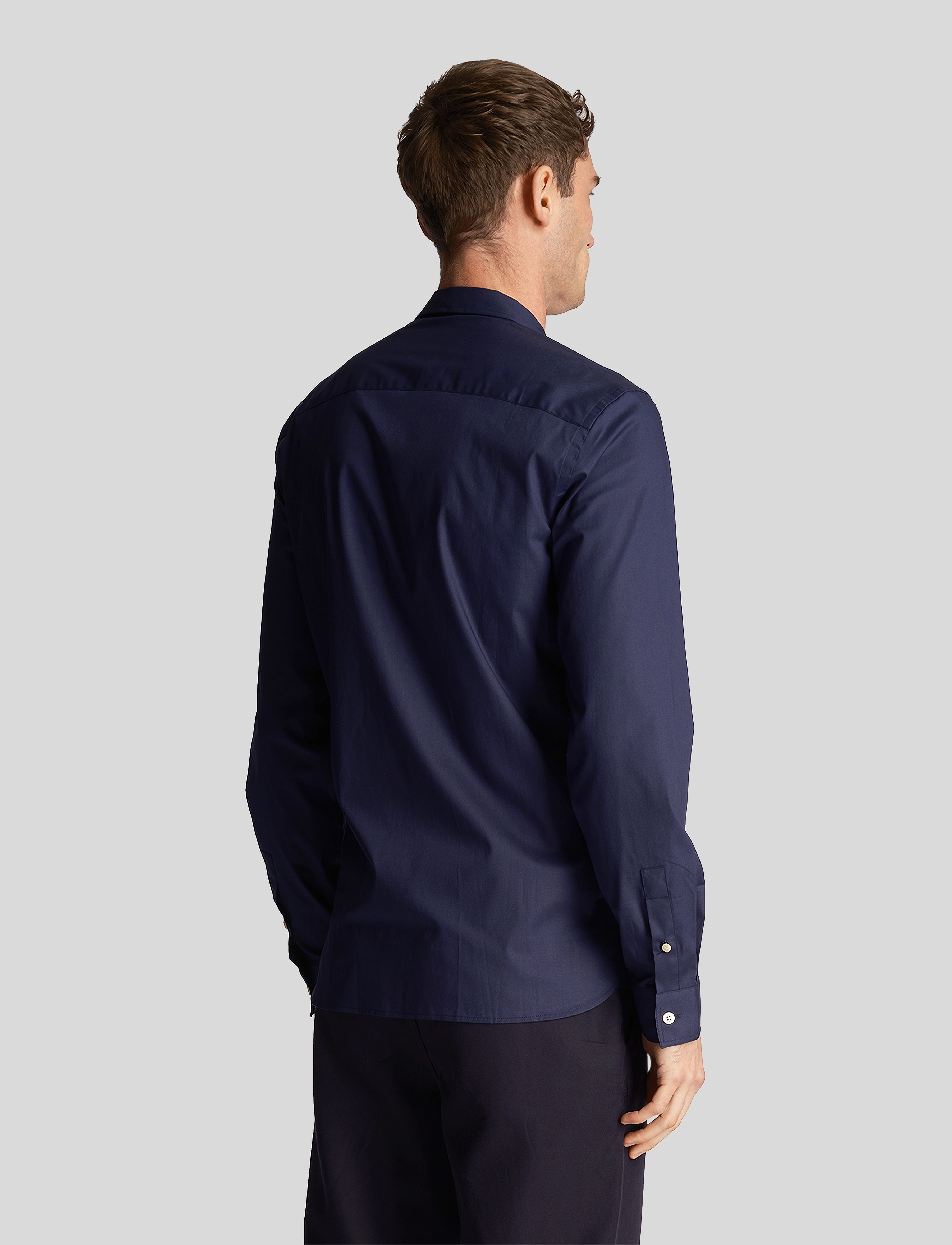 Lyle & Scott - LS Slim Fit Poplin Shirt - navy - 3
