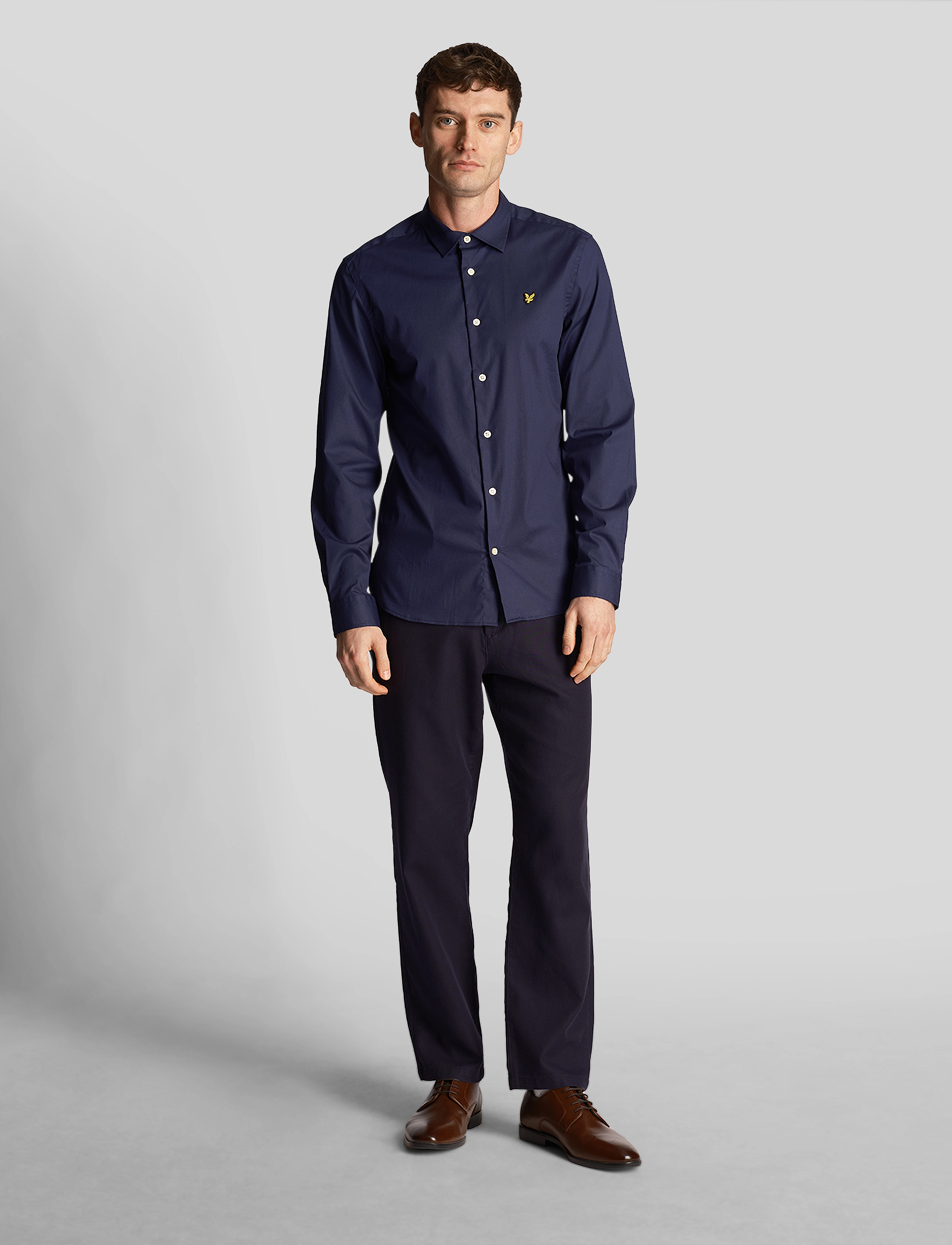 Lyle & Scott - LS Slim Fit Poplin Shirt - navy - 4