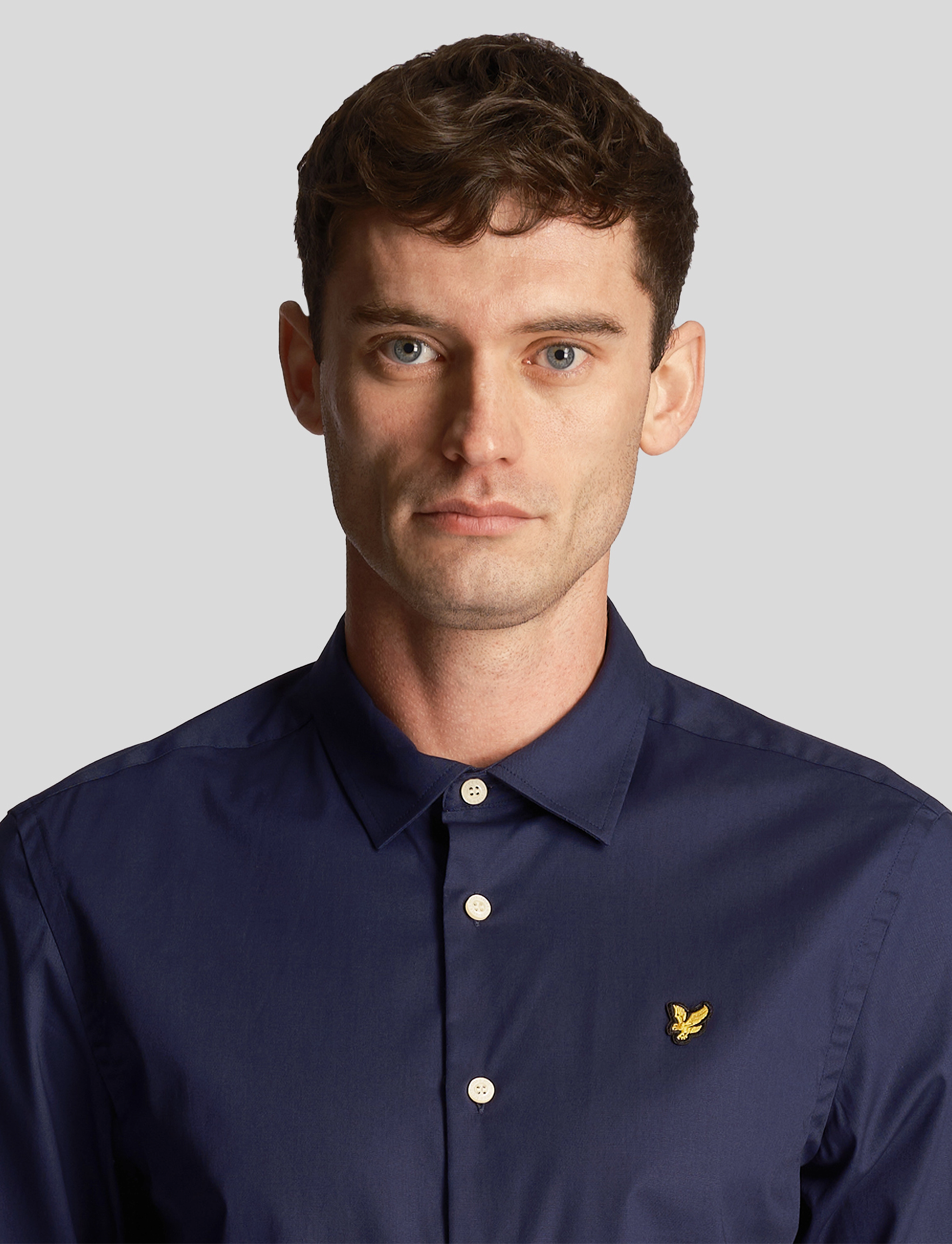 Lyle & Scott - LS Slim Fit Poplin Shirt - navy - 5