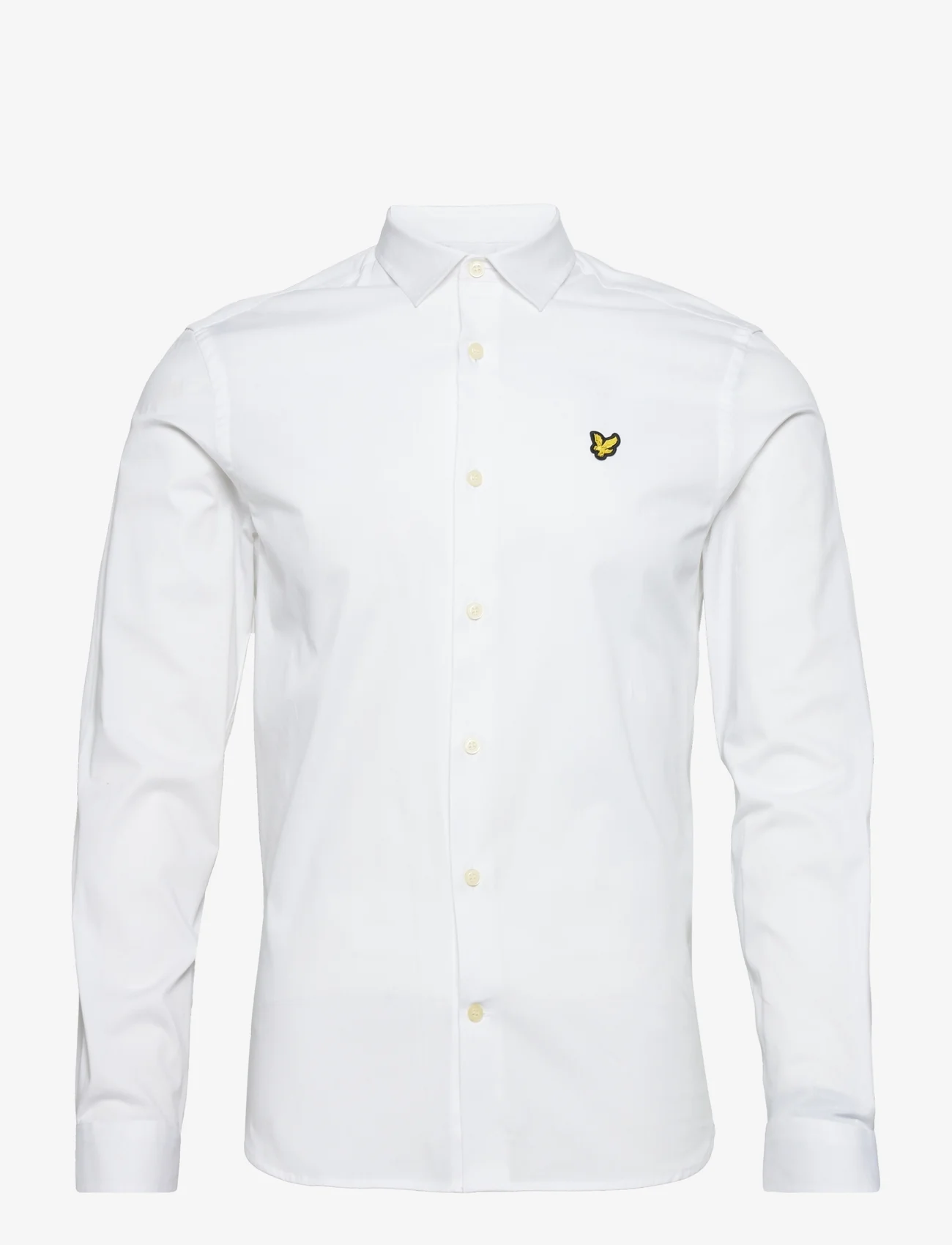 Lyle & Scott - LS Slim Fit Poplin Shirt - laisvalaikio marškiniai - white - 0