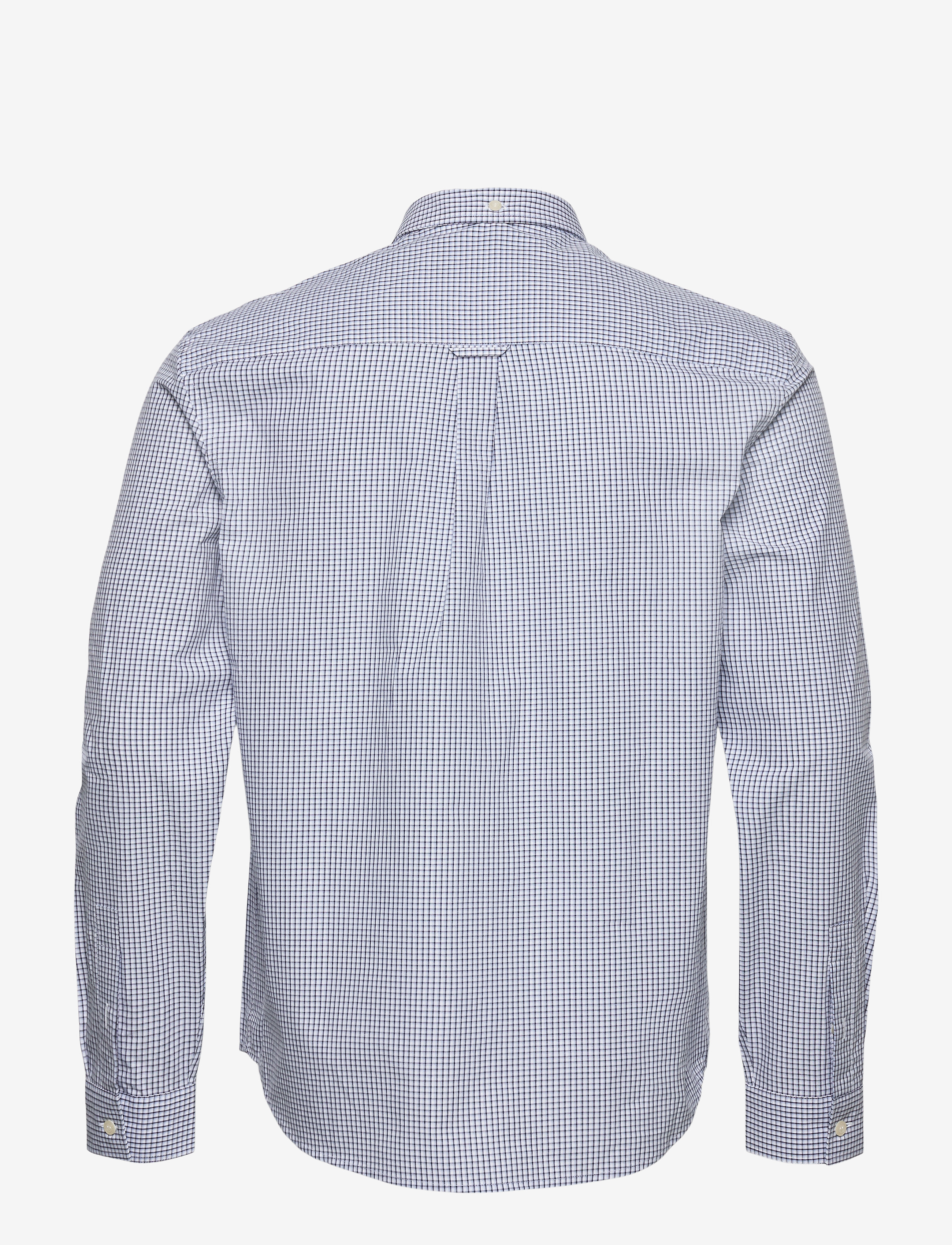 Lyle & Scott - Micro Check Poplin LS Shirt - navy - 1