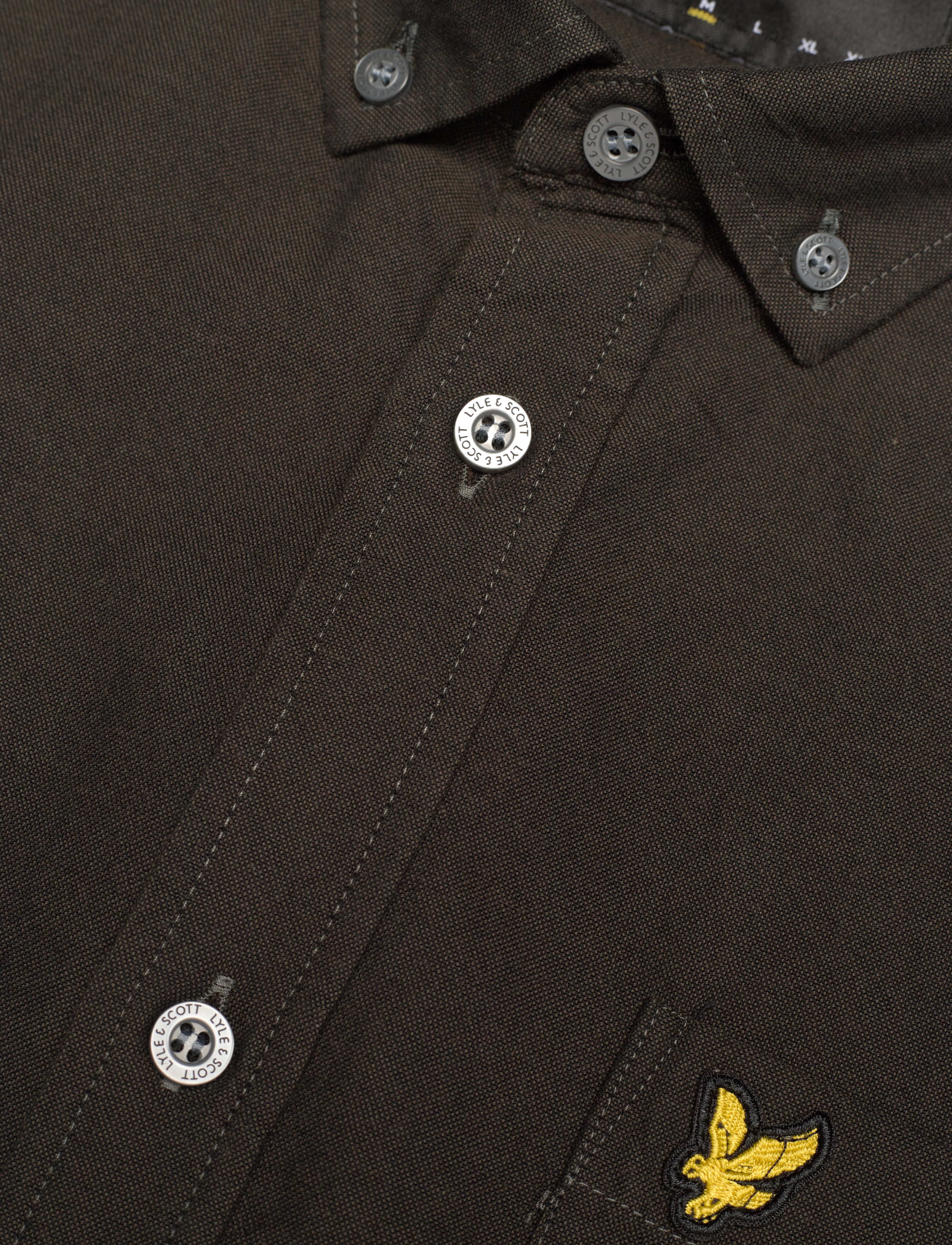 Lyle & Scott - Regular Fit Light Weight Oxford Shirt - olive/jet black - 3