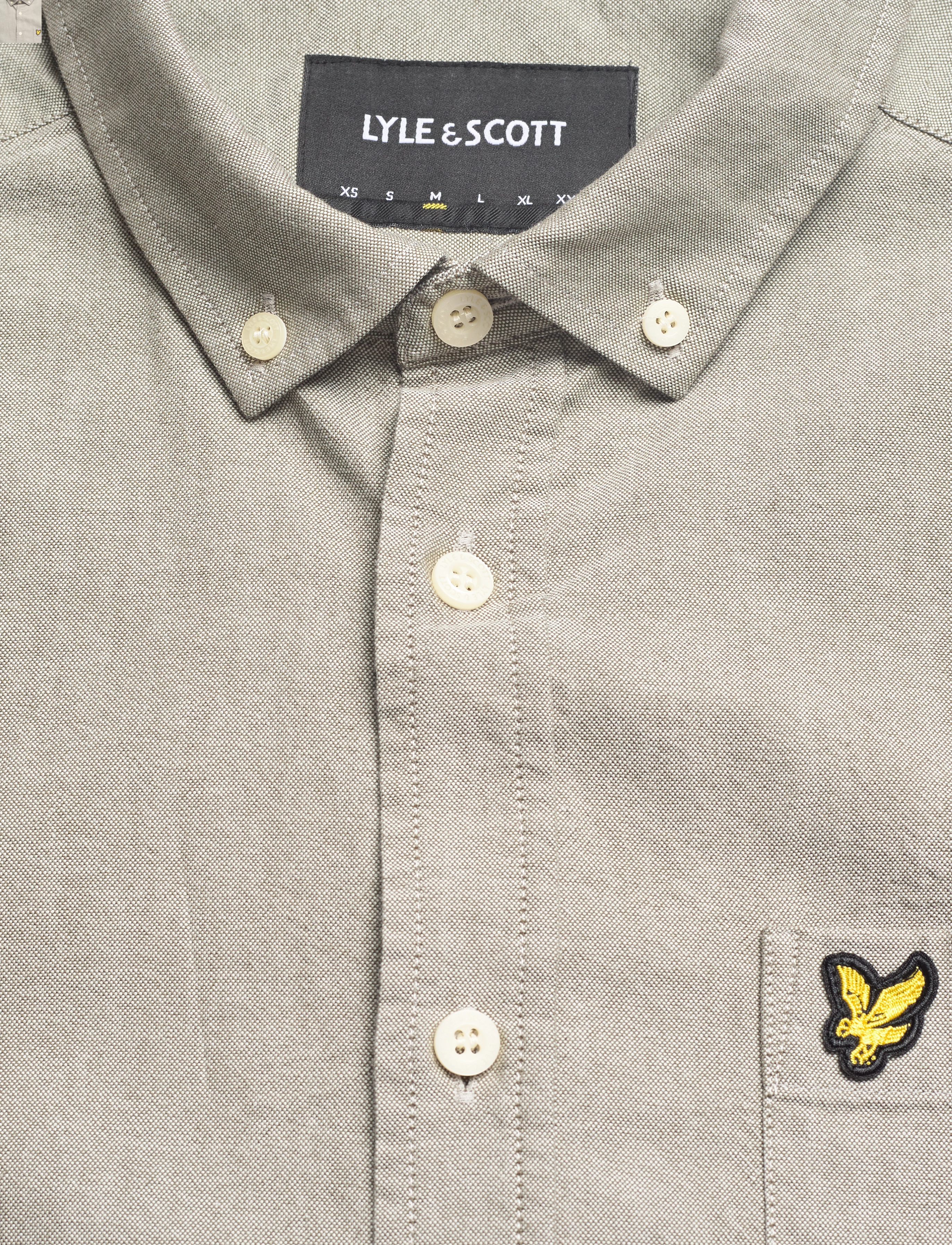 Lyle & Scott - Regular Fit Light Weight Oxford Shirt - olive/ touchline white - 2