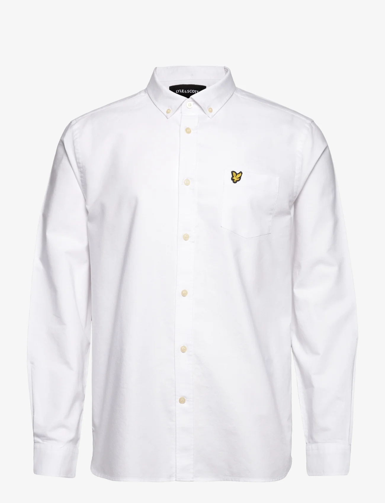 Lyle & Scott - Regular Fit Light Weight Oxford Shirt - oxford skjorter - white - 0