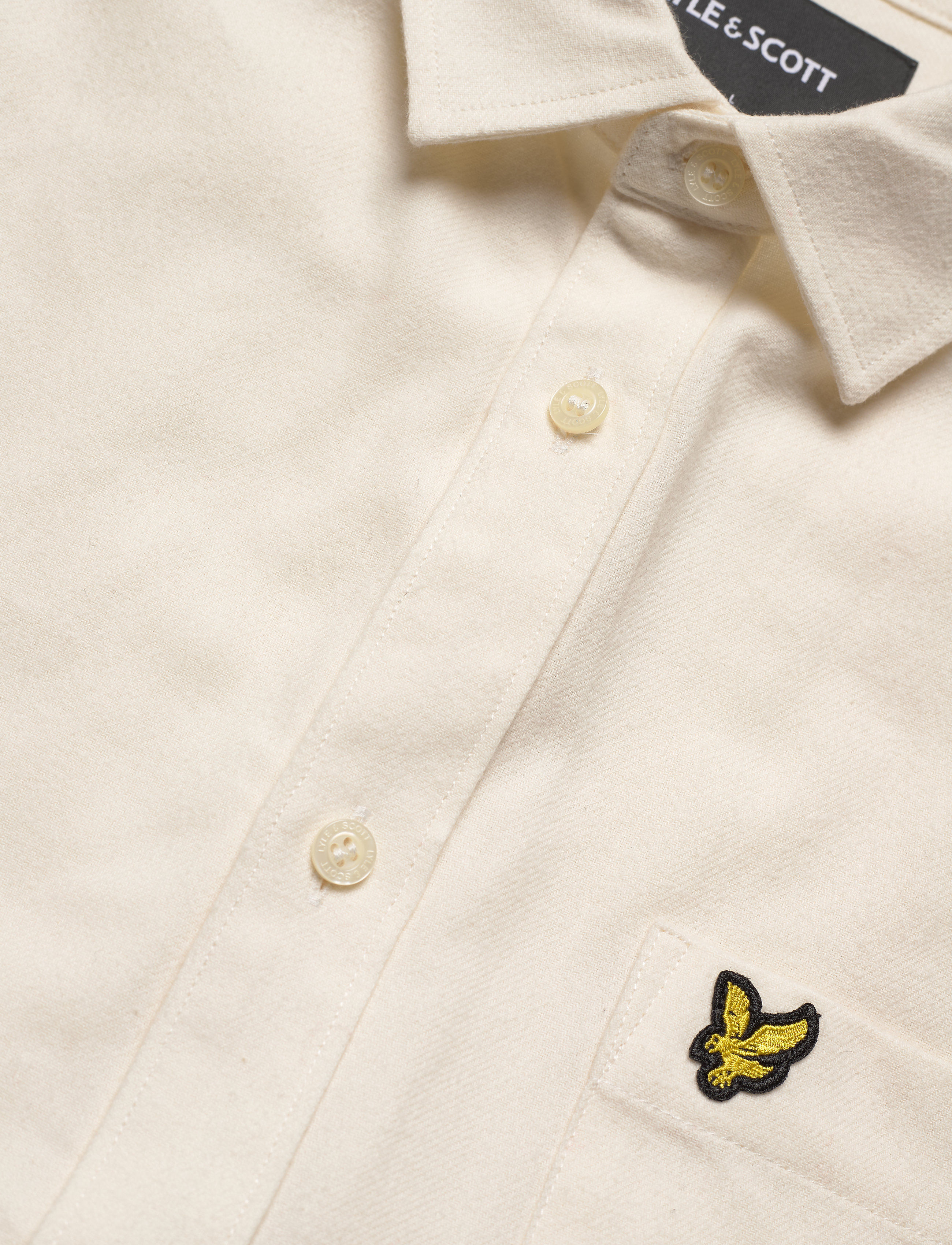 Lyle & Scott - Brushed Twill Shirt - vanilla ice - 3