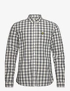 Check Poplin Shirt - W803 MID GREY MARL/ TOUCHLINE WHITE