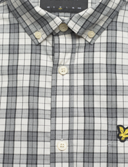 Lyle & Scott - Check Poplin Shirt - ternede skjorter - w803 mid grey marl/ touchline white - 6