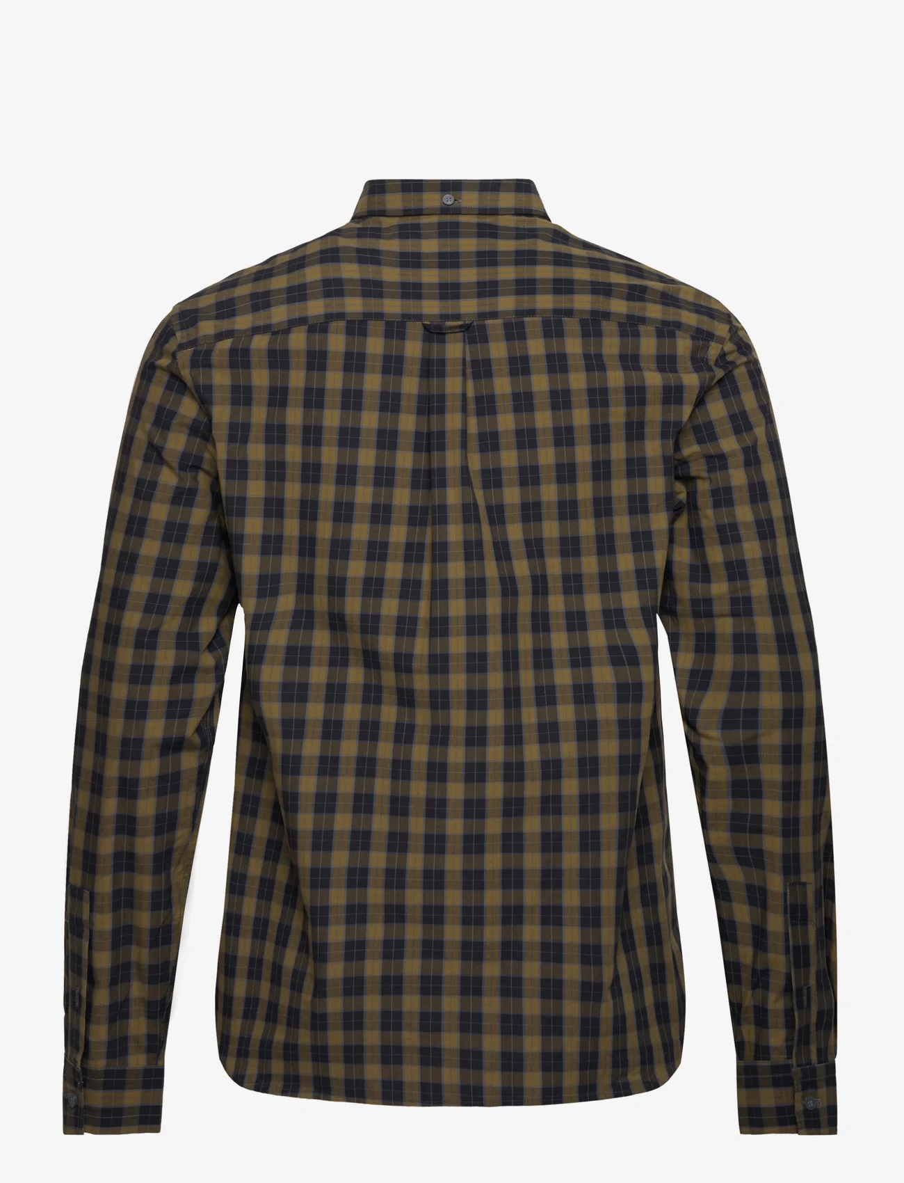 Lyle & Scott - Check Poplin Shirt - ternede skjorter - jet black/ olive - 1