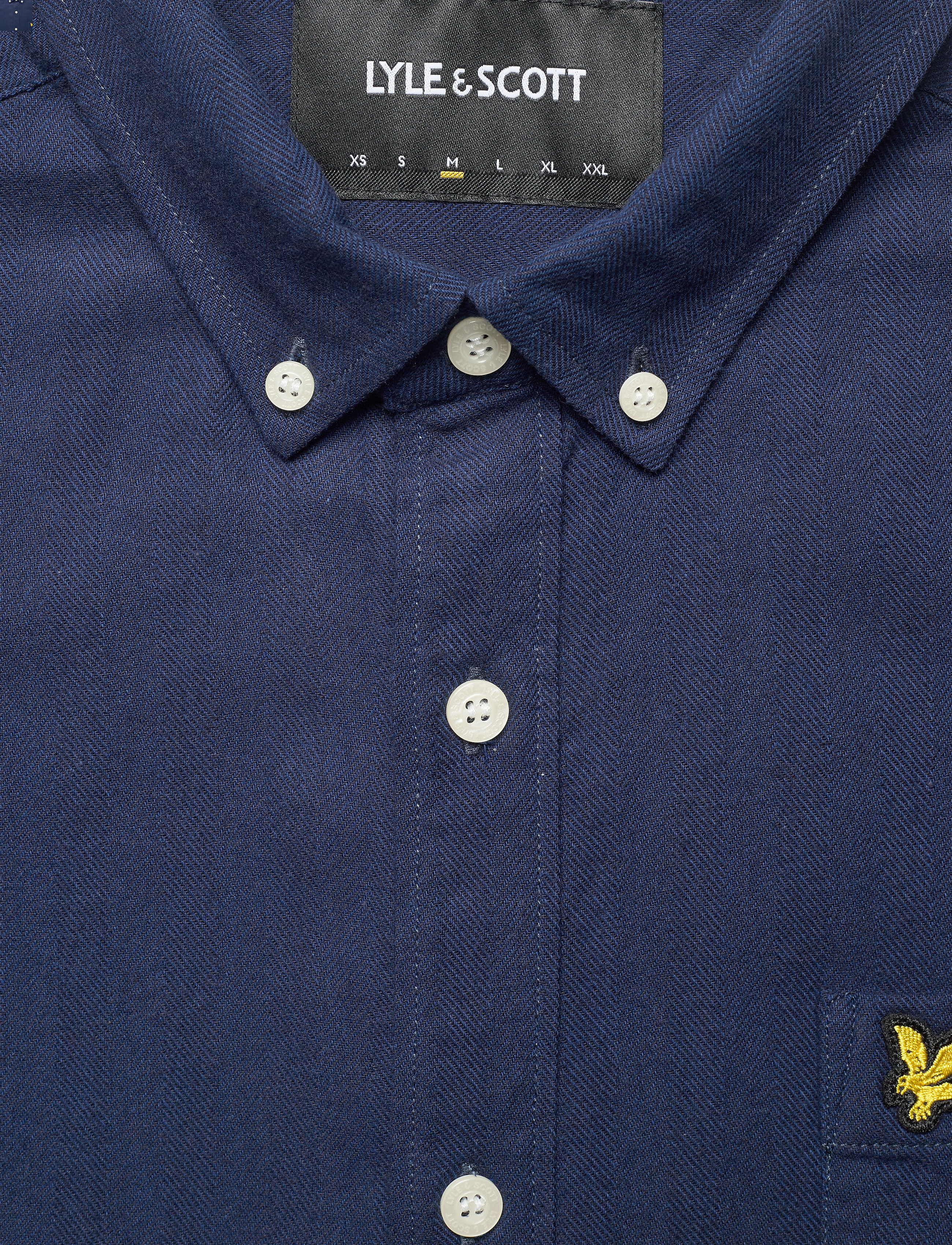Lyle & Scott - Brushed Herringbone Shirt - dark navy/ indigo - 2
