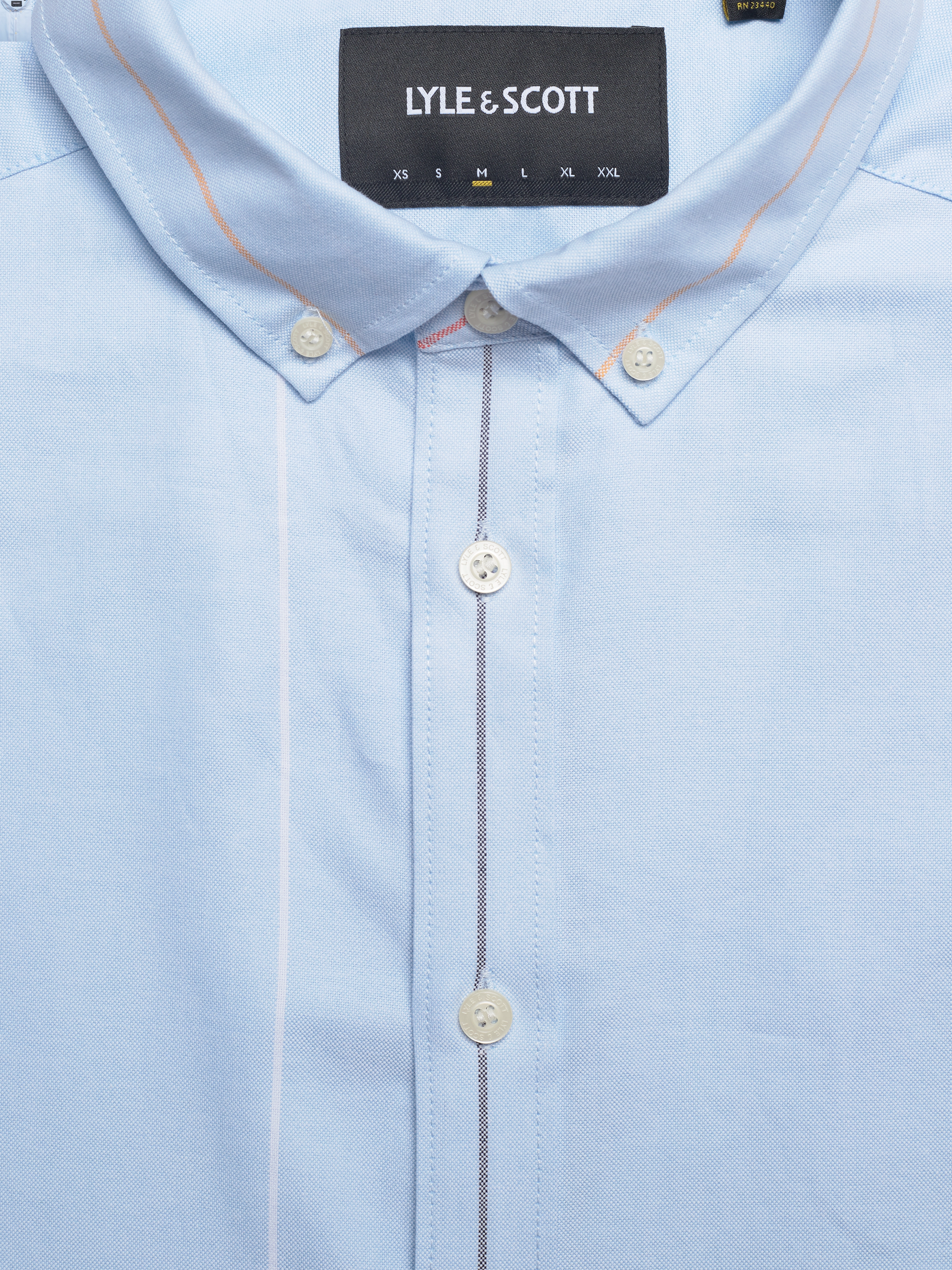 Lyle & Scott - Vertical Stripe Long Sleeve Oxford Shirt - riviera - 2
