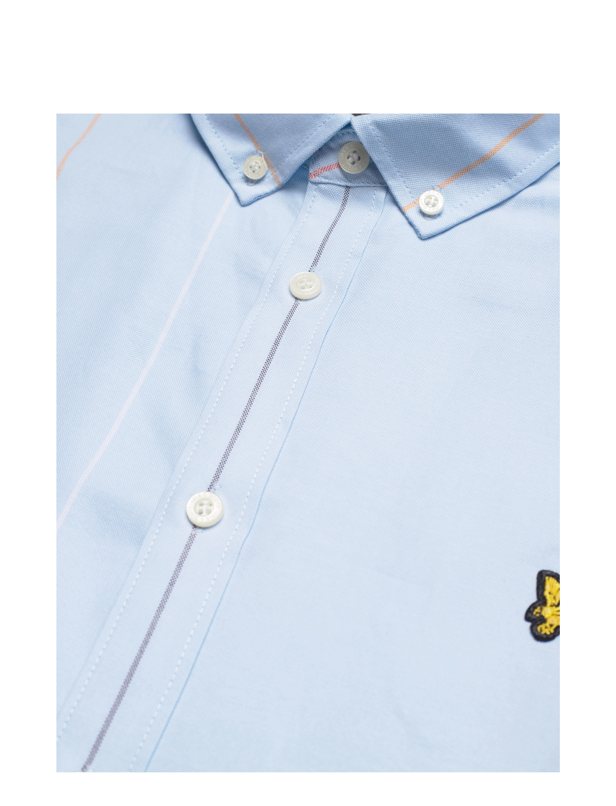 Lyle & Scott - Vertical Stripe Long Sleeve Oxford Shirt - riviera - 3