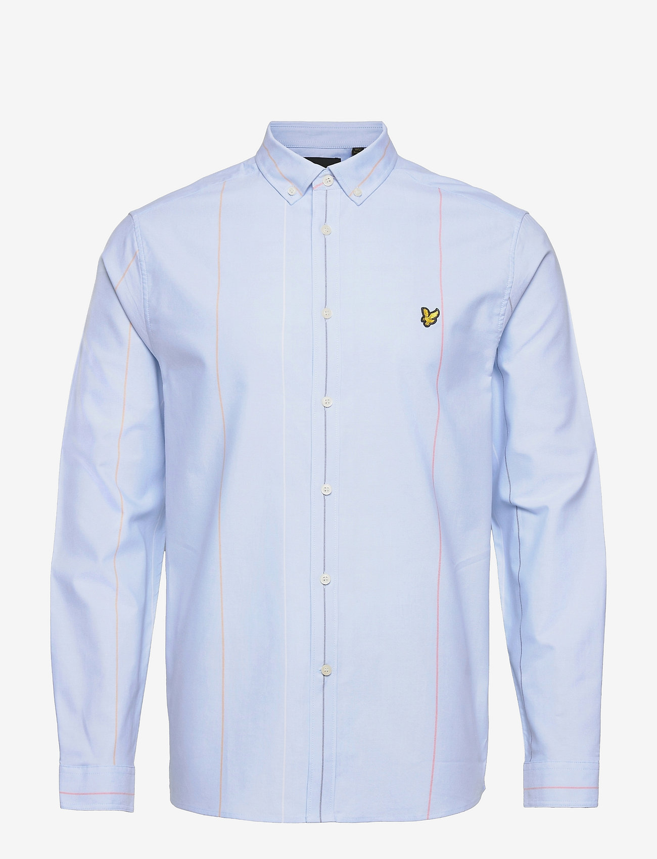Lyle & Scott - Vertical Stripe Long Sleeve Oxford Shirt - riviera - 0