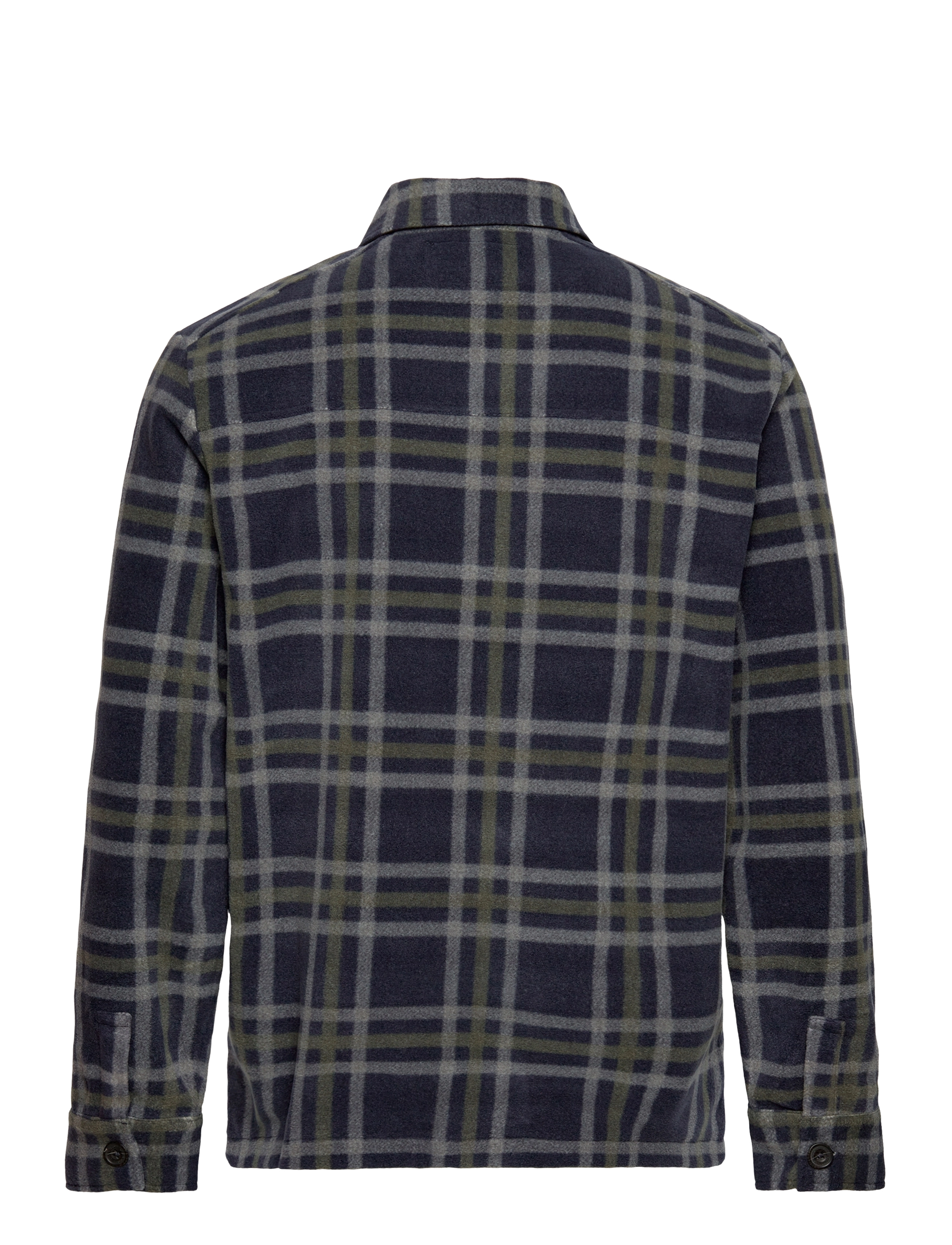 Lyle & Scott - Fleece Overshirt - dark navy check - 1