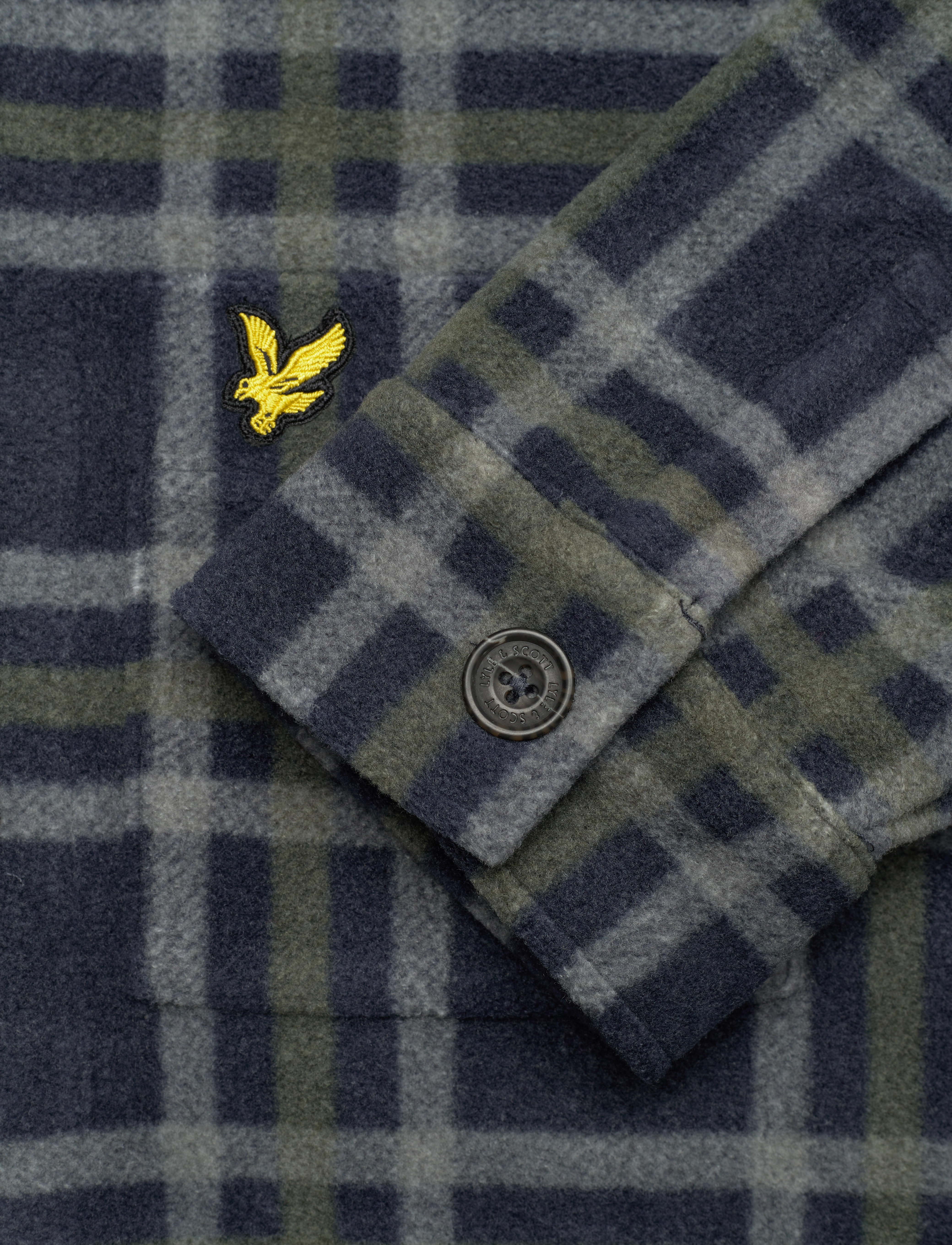 Lyle & Scott - Fleece Overshirt - dark navy check - 3