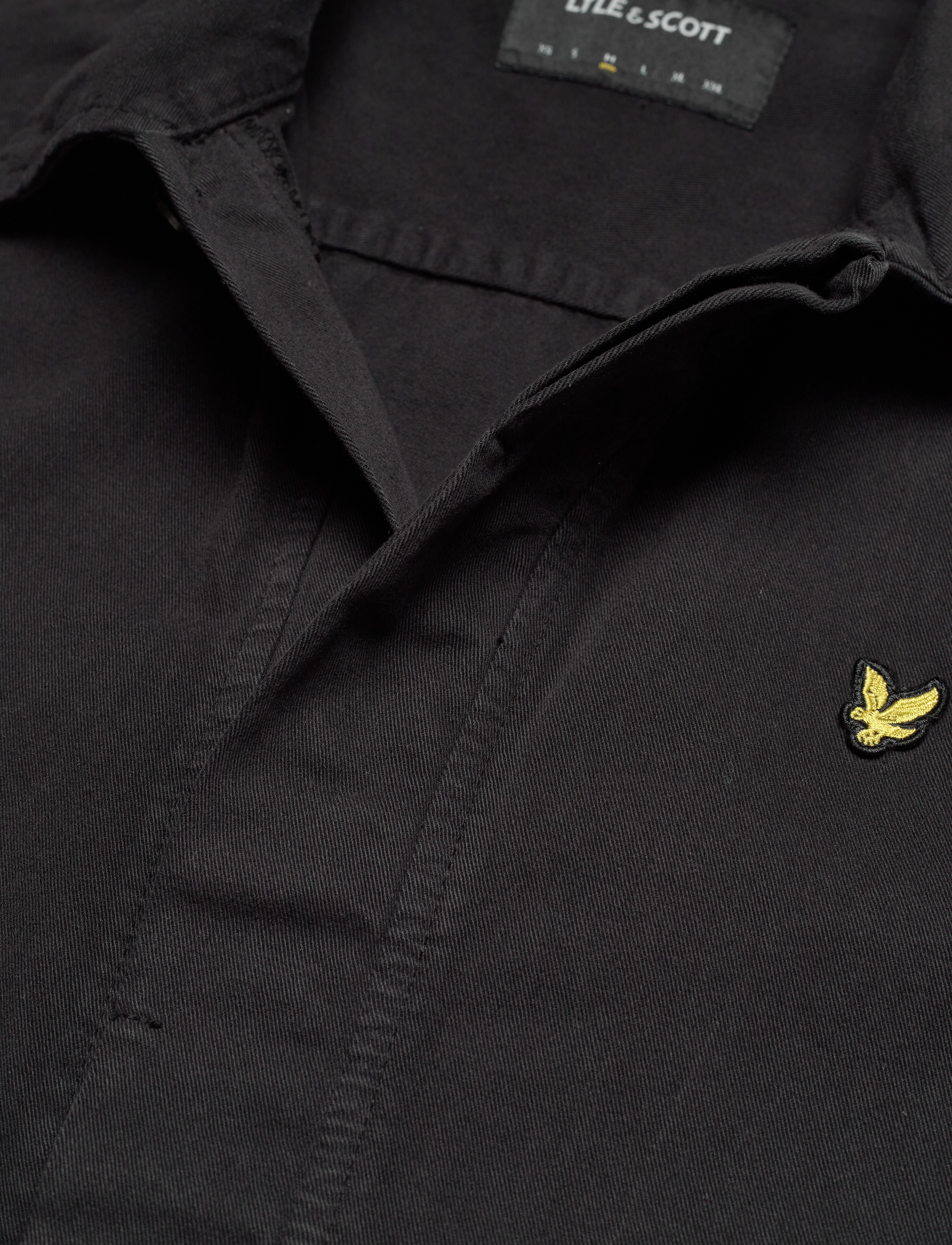 Lyle & Scott - Washed Drill Overshirt - jet black - 2