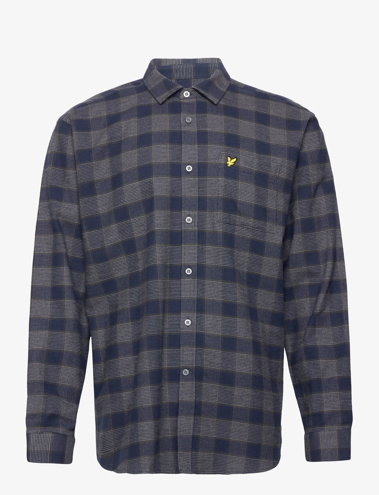 Lyle & Scott - Check Overshirt - rutiga skjortor - dark navy - 0