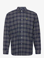Lyle & Scott - Check Overshirt - ternede skjorter - dark navy - 0