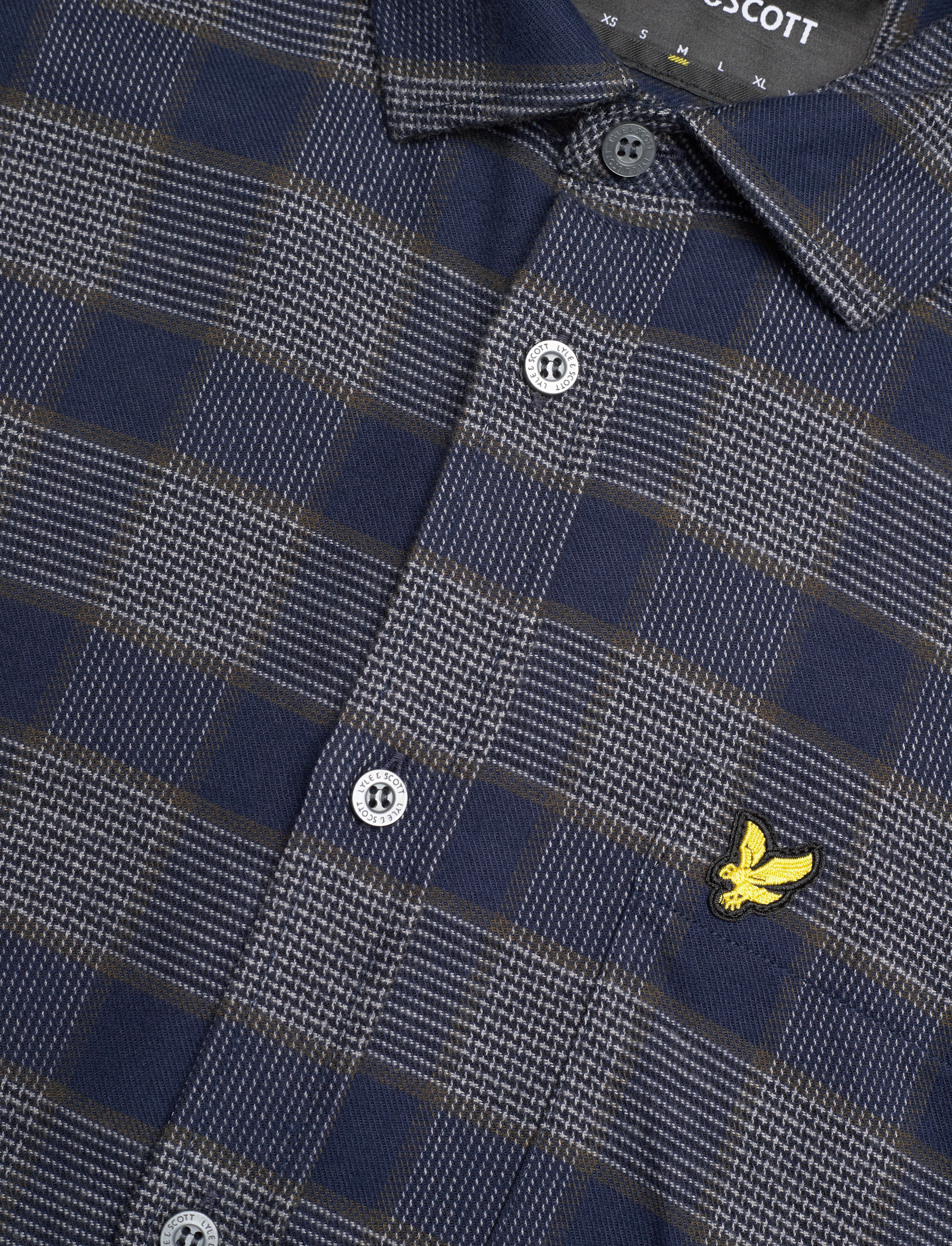Lyle & Scott - Check Overshirt - dark navy - 3