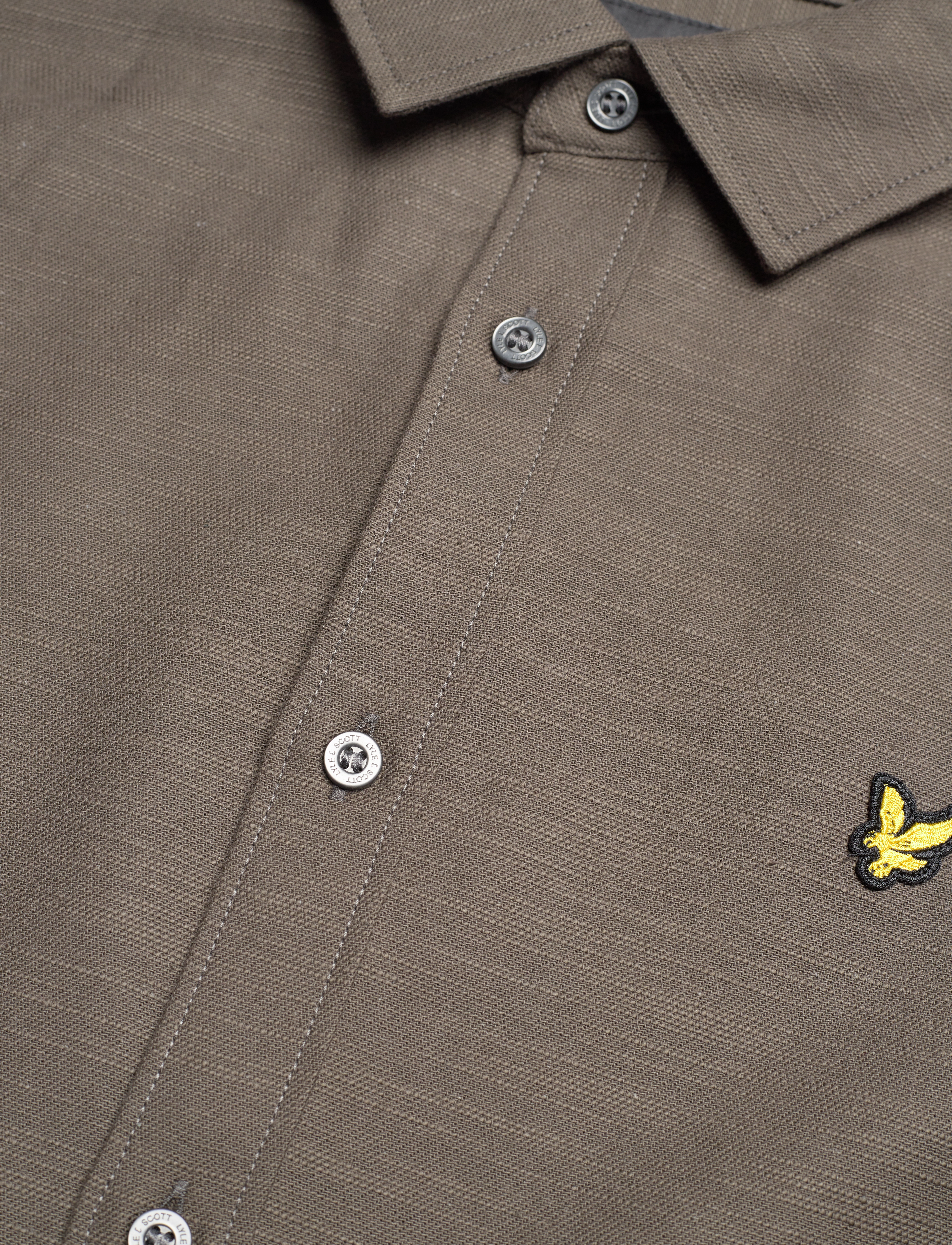 Lyle & Scott - Chunky Slub Shirt - form green - 3