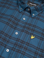 Lyle & Scott - Check Flannel Shirt - checkered shirts - w992 apres navy - 7