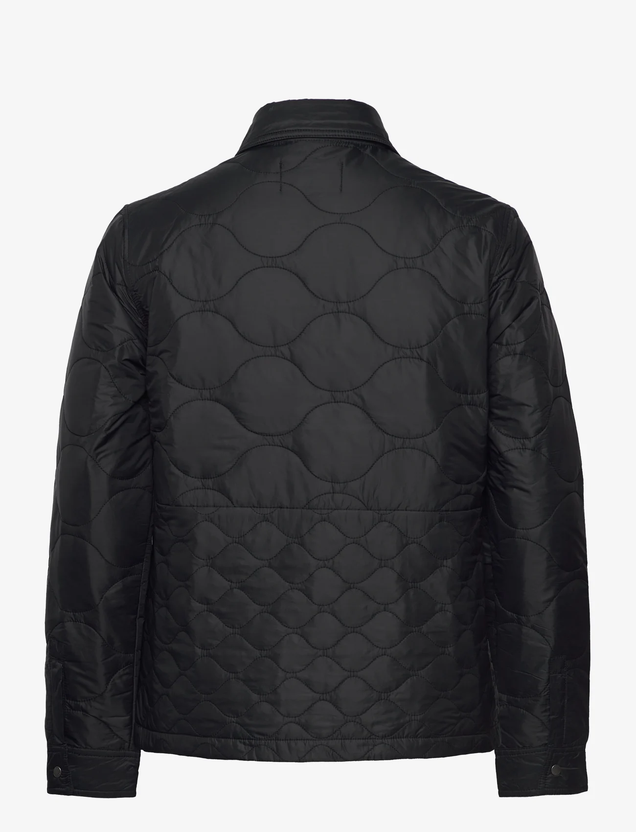 Lyle & Scott - Quilted Overshirt - spring jackets - x002 black ice - 1