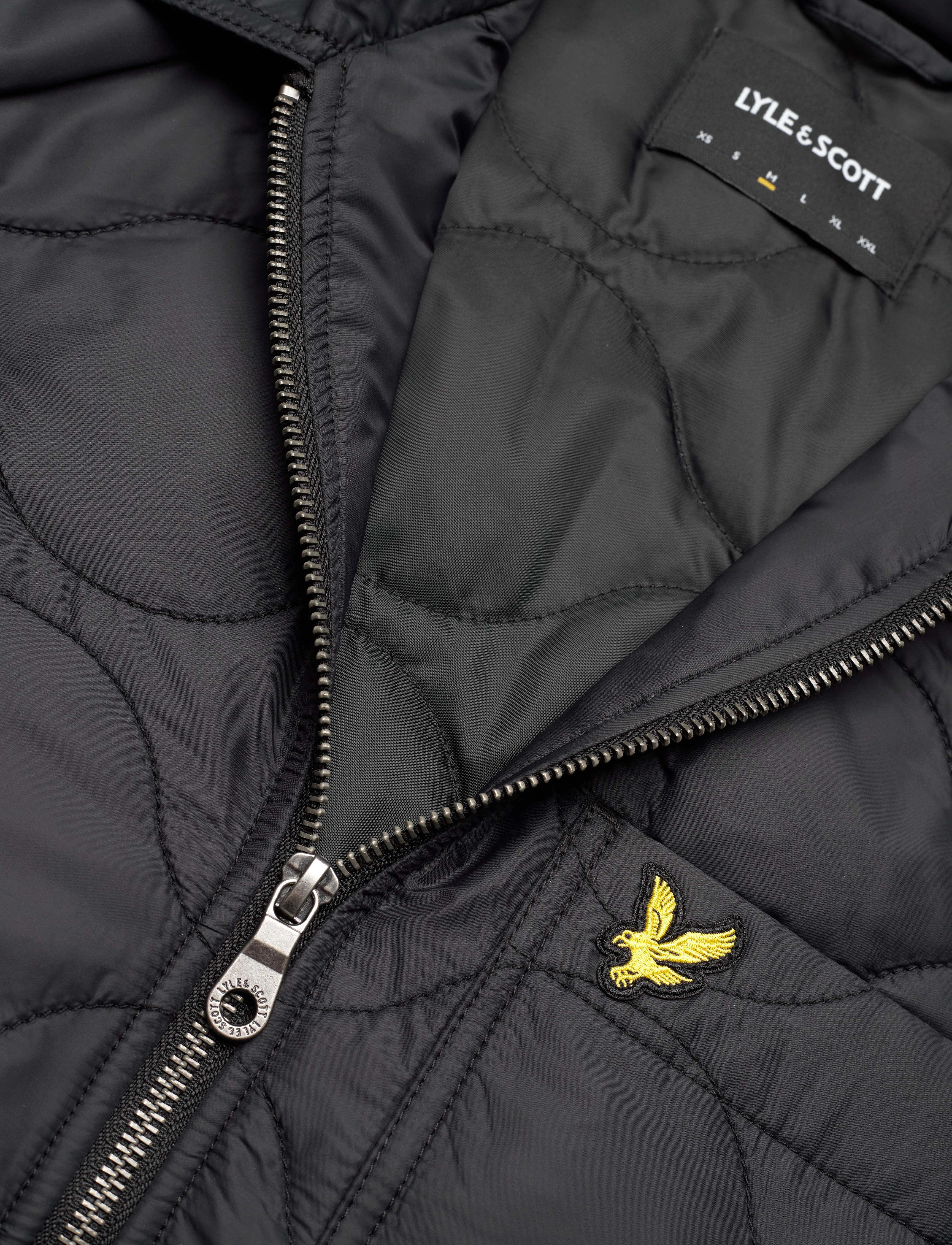 Lyle & Scott - Quilted Overshirt - x002 black ice - 2