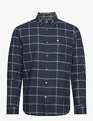 Lyle & Scott - Windowpane Shirt - casual skjorter - x081 muddy navy - 0