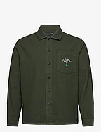 1874 Brushed Cotton Overshirt - X083 WILTON GREEN