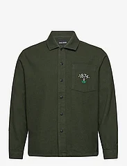 Lyle & Scott - 1874 Brushed Cotton Overshirt - mænd - x083 wilton green - 0