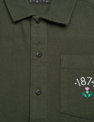 Lyle & Scott - 1874 Brushed Cotton Overshirt - mænd - x083 wilton green - 2