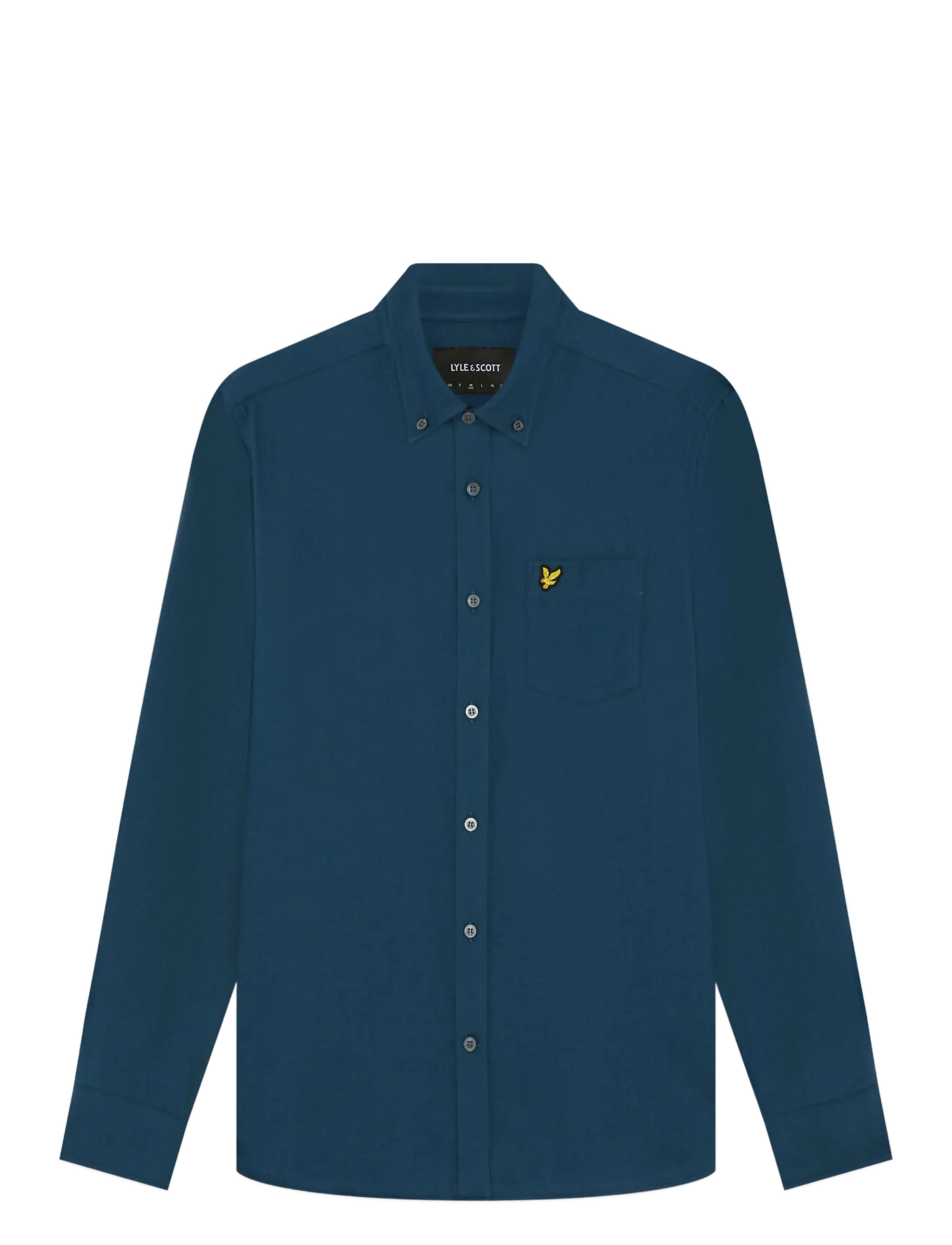 Lyle & Scott Plain Flannel Shirt - Hemden - AEGEAN BLUE / blue