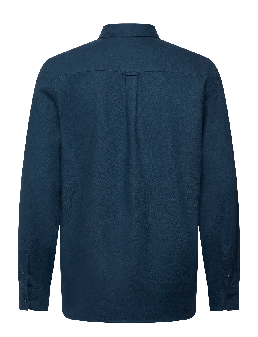 Lyle & Scott - Plain Flannel Shirt - casual shirts - aegean blue - 1